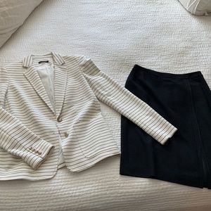 Tommy Hilfiger 2 piece suit.  Winter white and Black Size 4